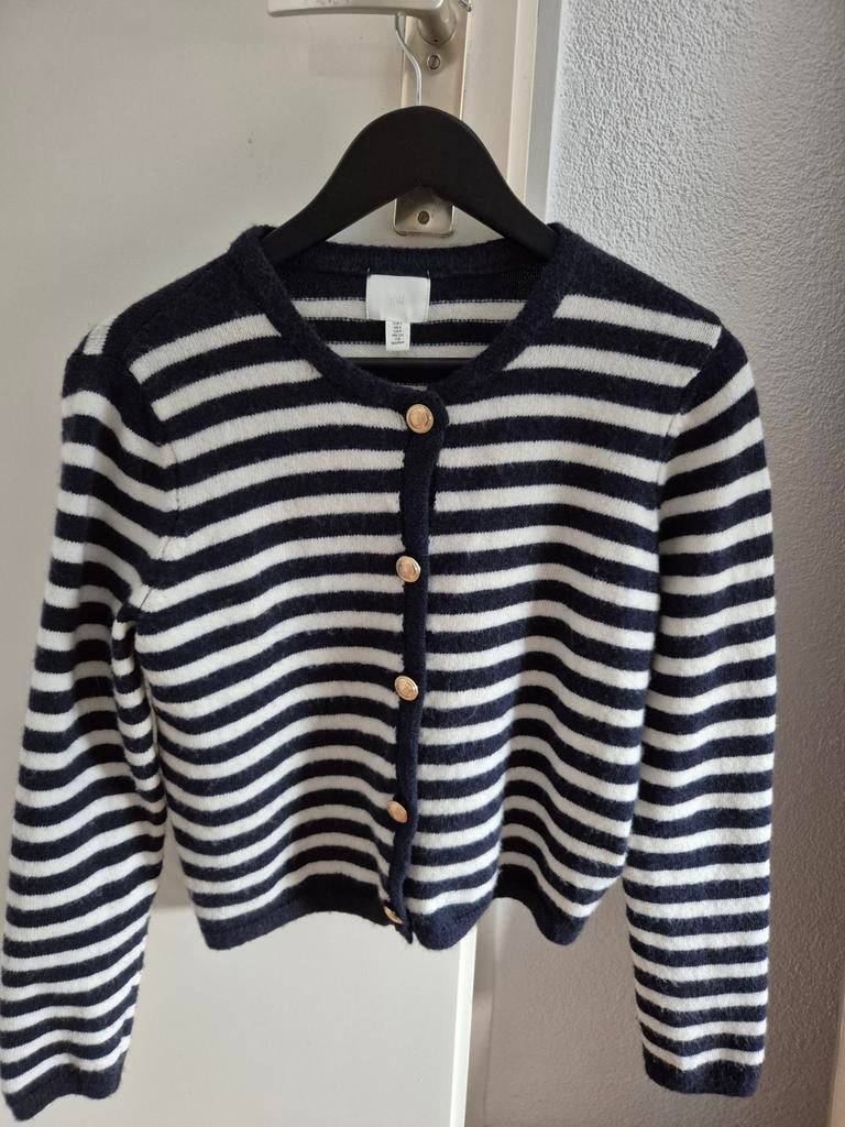 H&M gestreept vestje maat S, zacht materiaal, H&M, Blauw, Ophalen of Verzenden, Zo goed als nieuw