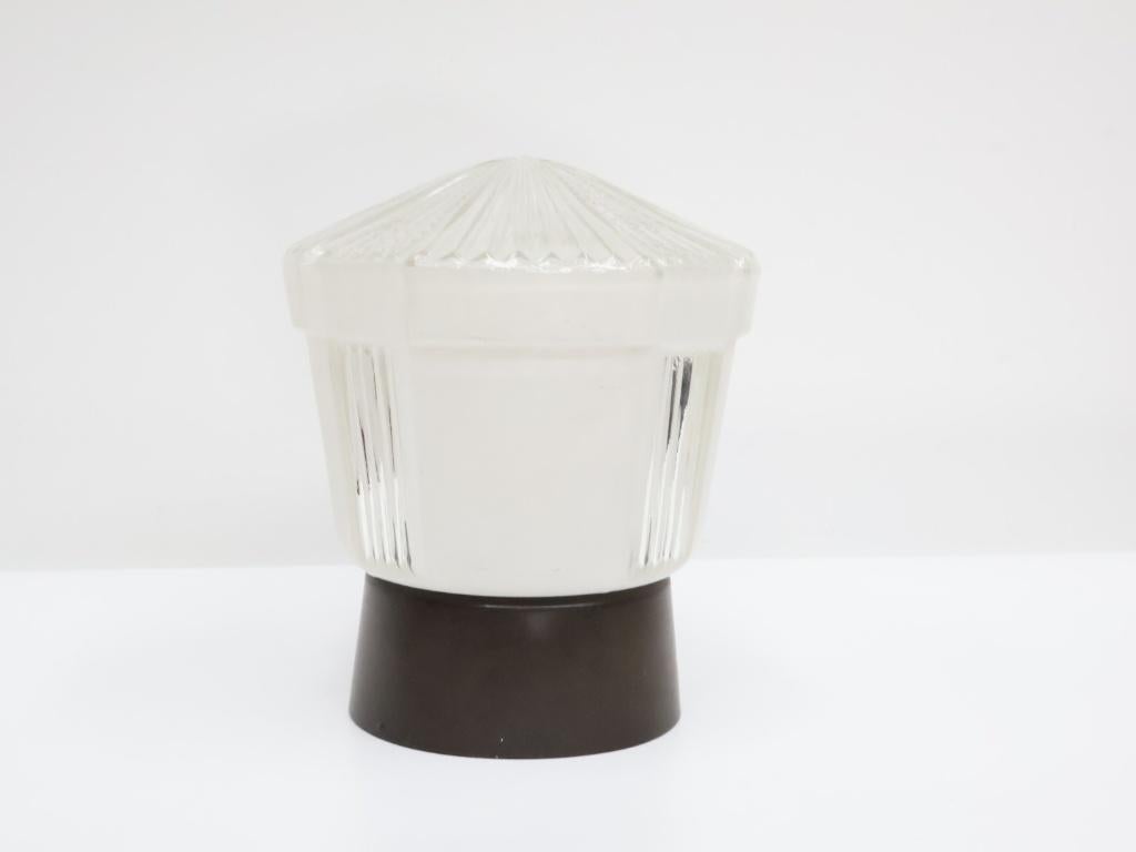 Vintage plafondlamp | Glas, ., Vintage, Ophalen of Verzenden, .