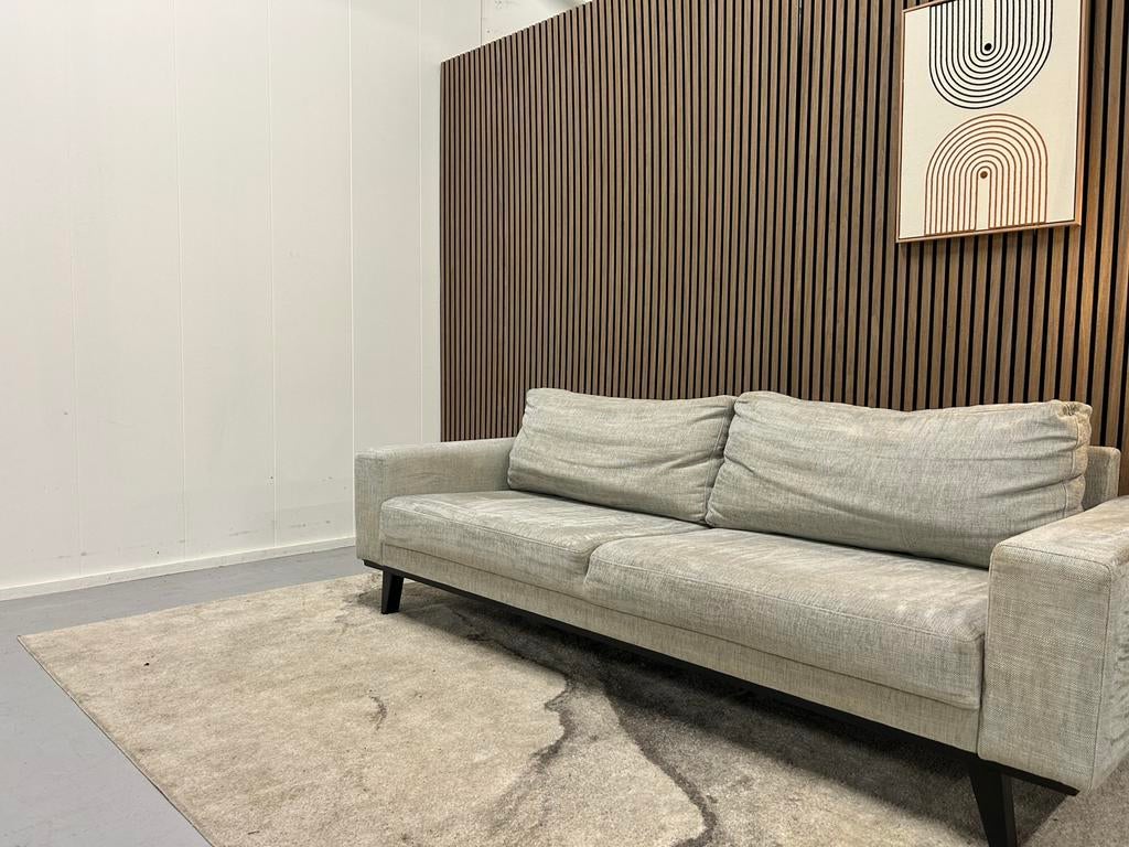 Woood Zane - Bank - 3 Zits - Grijs / Beige - Nette Staat, Ophalen of Verzenden, Zo goed als nieuw, 75 tot 100 cm, 200 tot 250 cm