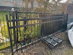 Heras poort L 4,00m h 1,20 met palen en 5 x hekwerk izgst, Ophalen, Staal, 100 tot 150 cm, Zo goed als nieuw
