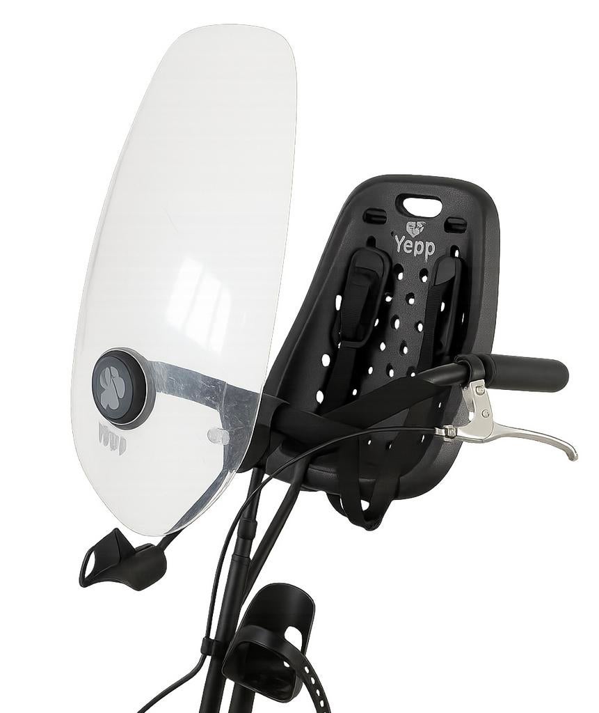 Yepp fietsstoeltje met windscherm ideaal met dit mooie weer, Fietsen en Brommers, Ophalen, Gebruikt, Voorzitje, Voetsteuntjes