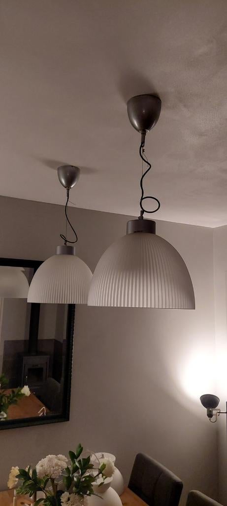 Ikea hanglampen  2 stuks, Ophalen, Gebruikt, Glas, Minder dan 50 cm