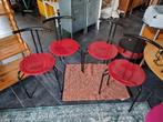 4 x vintage Italiaanse design stoelen, Huis en Inrichting, Ophalen