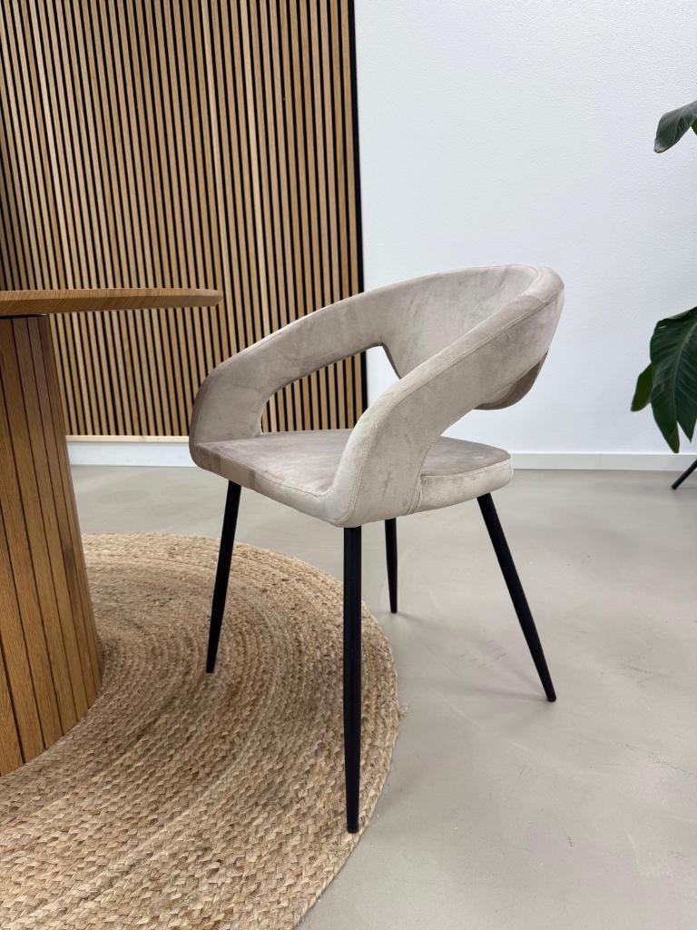 Kick Lenn Champagne - Set van 6 - Nieuw in doos, Huis en Inrichting, Stoelen, Nieuw, Vijf, Zes of meer stoelen, Stof, Overige kleuren