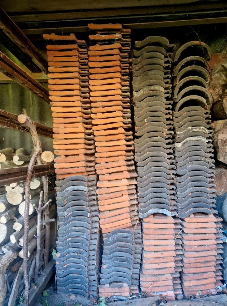 Gebruikte Dakpannen - Diverse Kleuren en Types, Doe-het-zelf en Verbouw, Dakpannen en Dakbedekking, Gebruikt, Dakpannen, Steen of Klei
