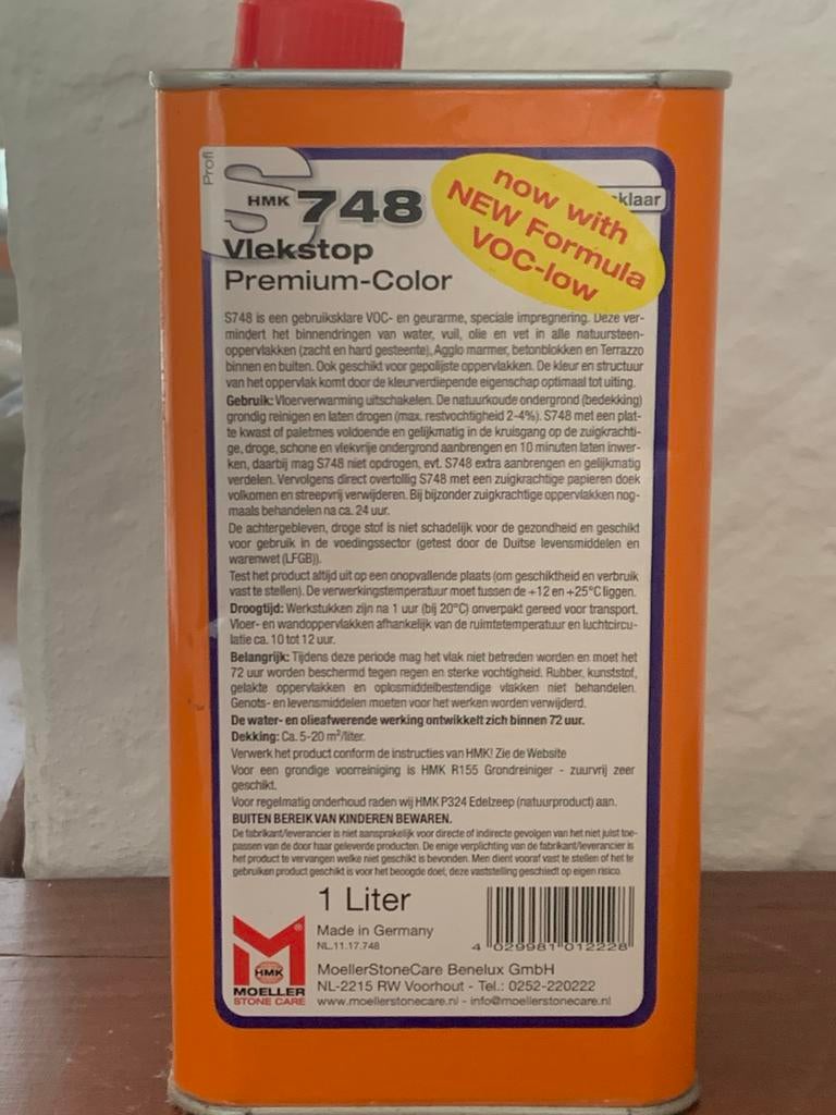 HMK S748 Vlekstop Premium-Color 1 Liter, Gebruikt, Overige kleuren, Beits, Ophalen of Verzenden