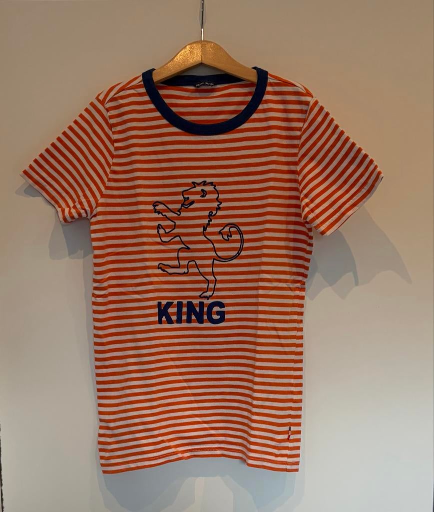 Koningsdag t-shirt, maat 146-152, Kinderen en Baby's, Kinderkleding | Maat 146, Ophalen, Zo goed als nieuw, Jongen of Meisje, Shirt of Longsleeve