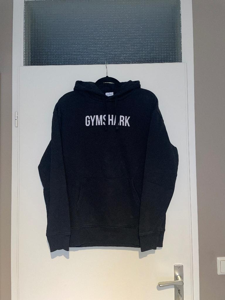 gymshark zwarte oversized hoodie sweater trui mt S, Zwart, Ophalen of Verzenden, Zo goed als nieuw, Maat 36 (S)