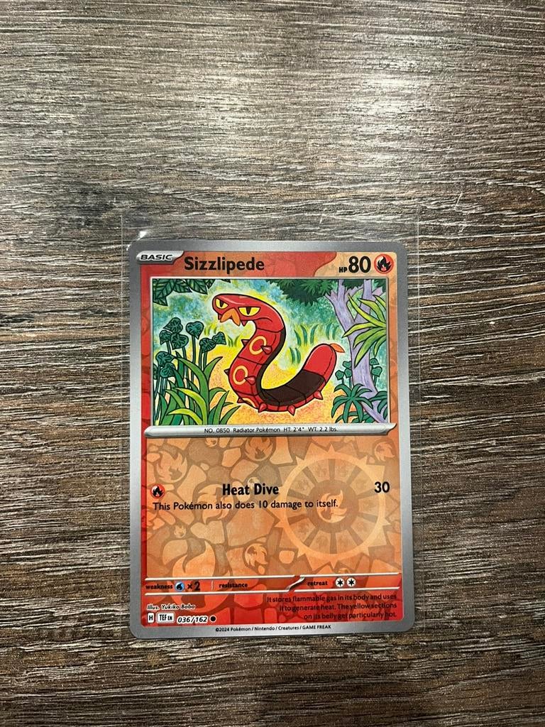 Sizzlipede TEF 036/162 reverse holo, Ophalen of Verzenden, Zo goed als nieuw