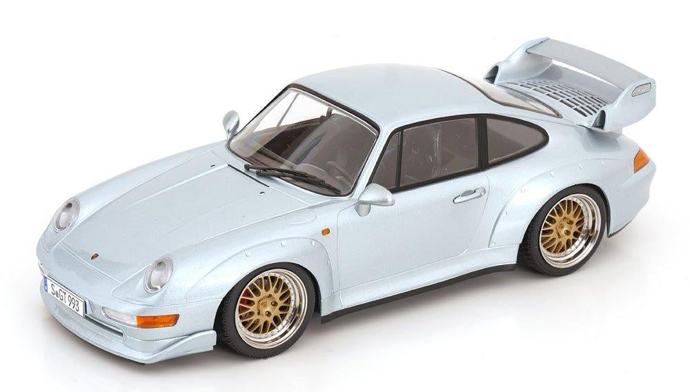 Porsche 911 (993) GT2 1996 (BBS Velgen) Zilver 1-18 KK-Scale, Hobby en Vrije tijd, Modelauto's | 1:18, Overige merken, Tschuiten@hotmail.com