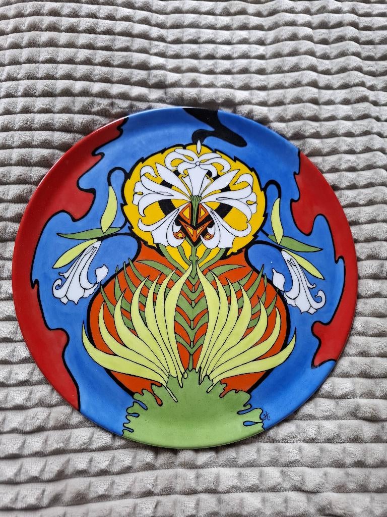 Handgeschilderd bord, Antiek en Kunst, Antiek | Wandborden en Tegels, Ophalen