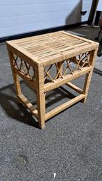 Rotan kruk bijzettafel, Ophalen, Gebruikt