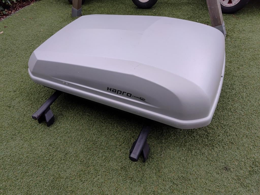 Dakkoffer Hapro Roady 300L met dakdragers Opel Meriva, Ophalen, Gebruikt