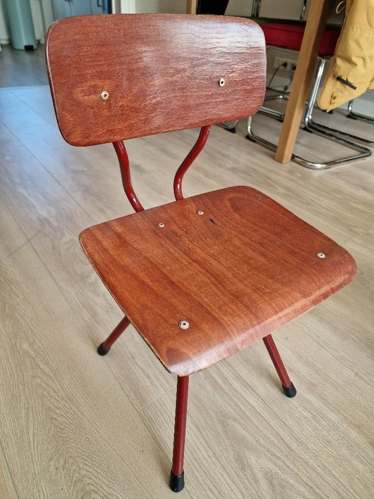 Vintage Schoolstoeltje, Ophalen of Verzenden, Gebruikt, Stoel(en)