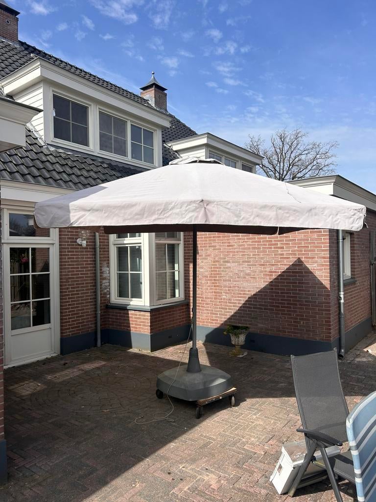 Nette Parasol 3x3 meter, Tuin en Terras, Gebruikt, Ophalen of Verzenden, Waterdicht, X
