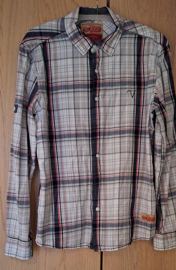 Esprit geruit overhemd lange mouwen M wit grijs rood blauw, Kleding | Heren, Overhemden, Overige kleuren, Zo goed als nieuw, Esprit