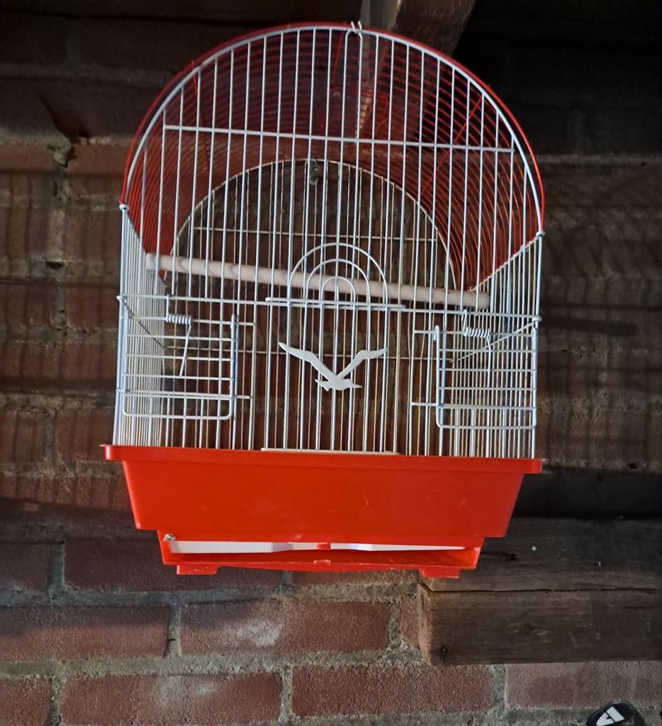 Twee kooien, Dieren en Toebehoren, Vogels | Hokken en Kooien, Ophalen of Verzenden, Zo goed als nieuw, Metaal, Vogelkooi