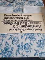 Treinkoersbord Enschede - Amsterdam CS, Verzamelen, Ophalen of Verzenden, Gebruikt, Trein, Overige typen