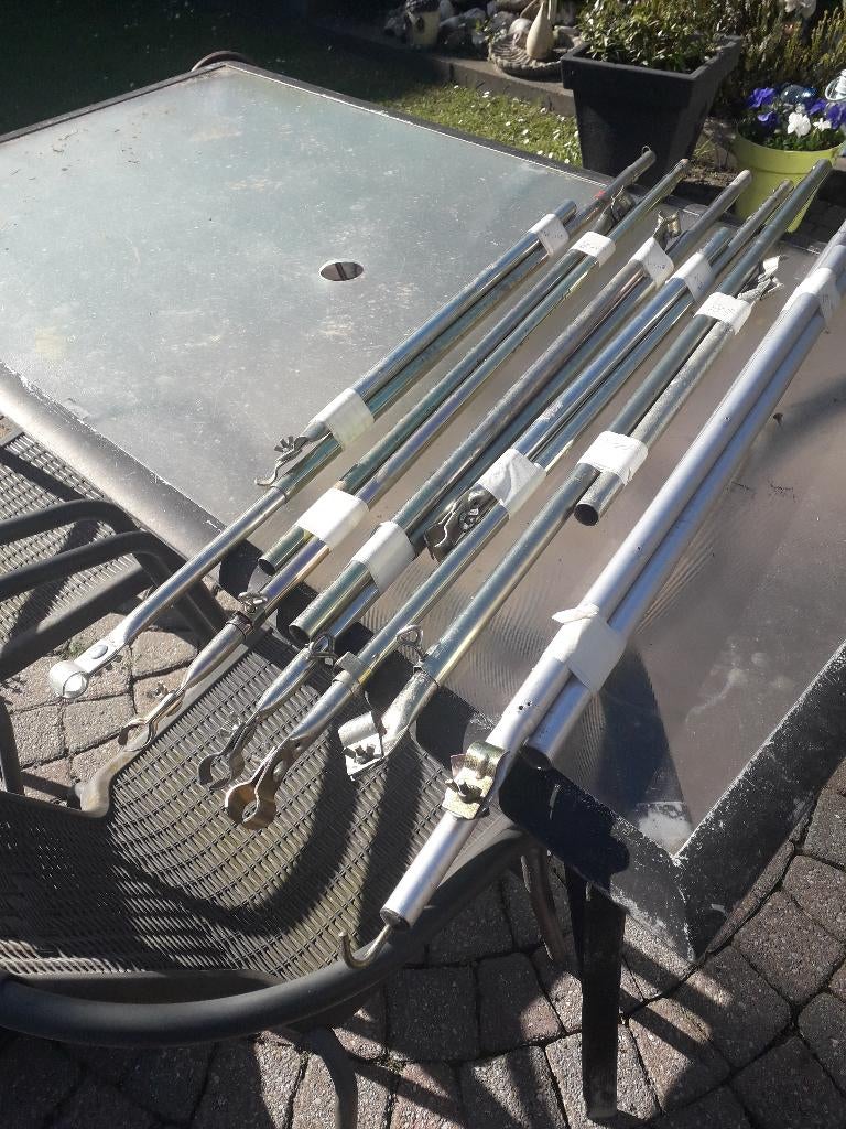 voortent/luifel stokken div maten, Verzenden, Gebruikt