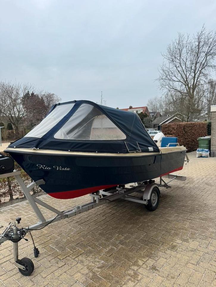 Sloep 420 johnson 9,9 pk 4tact, Watersport en Boten, Sloepen, Gebruikt, Tot 10 pk, 3 tot 6 meter, Buitenboordmotor, Benzine, Polyester