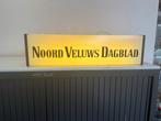 Vintage Lichtbak 'Noord Veluws Dagblad' - Reclamebord, Ophalen