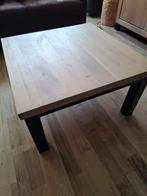 Salontafel massief eiken lichtgrijs, Ophalen, 100 tot 150 cm, Eikenhout, 50 tot 100 cm