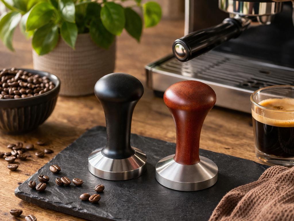 Espresso tamper / koffiestamper – nieuw & stevig!, Ophalen, Gemalen koffie, Espresso apparaat, Nieuw