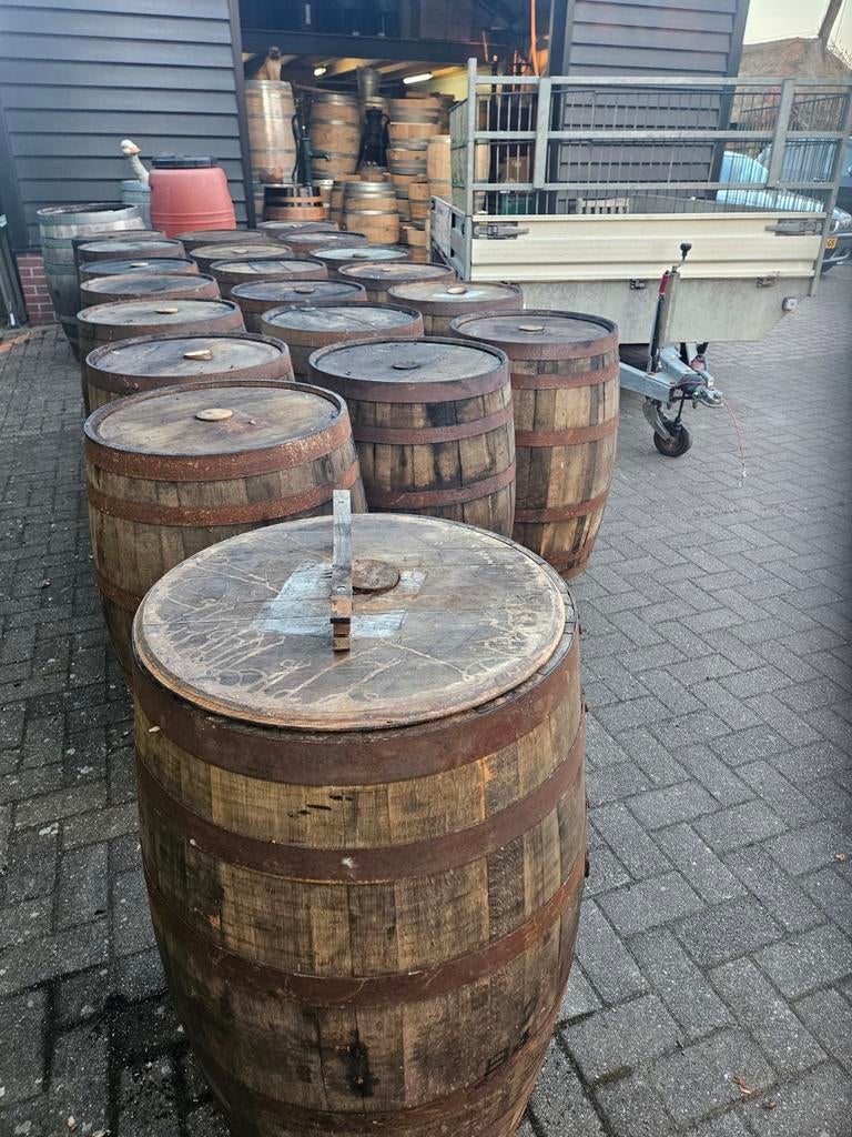 Eikenhouten vaten whiskey of wijnvaten regentonnen bloembakk, 150 liter of meer, Ophalen of Verzenden, Nieuw, Hout