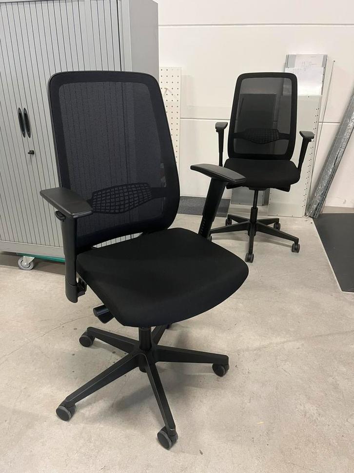 Bureaustoel Beta Be Fine - Zwart - Mesh rugleuning, Huis en Inrichting, Bureaustoelen, Zo goed als nieuw, Bureaustoel, Zwart, Ergonomisch