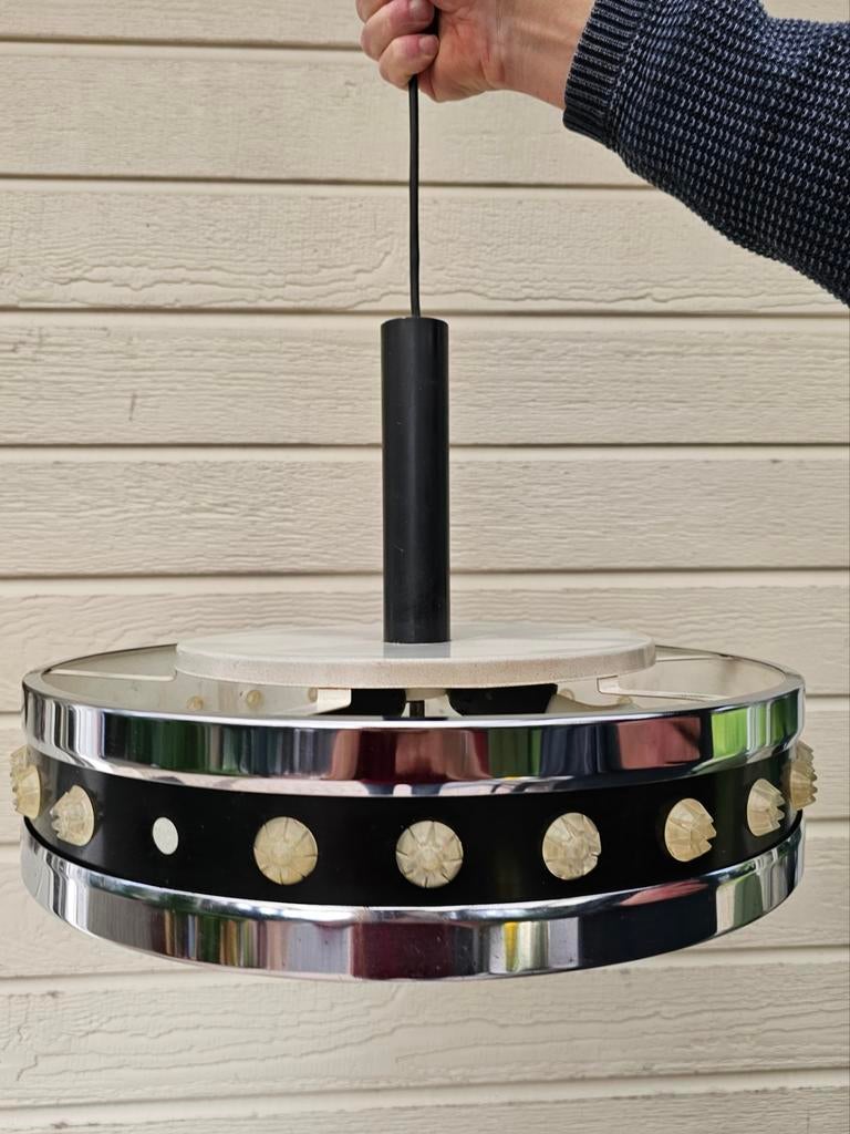 Space Age Philips hanglamp jaren 70 - 44x15cm, 70cm hoog, Ophalen, Gebruikt, 50 tot 75 cm, Space Age, Jaren '70, Vintage