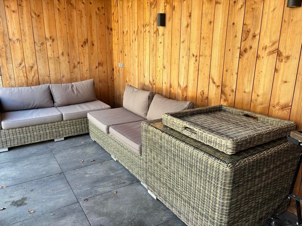 Hocker van wicker, Gebruikt, Hocker, Loungeset, Wicker