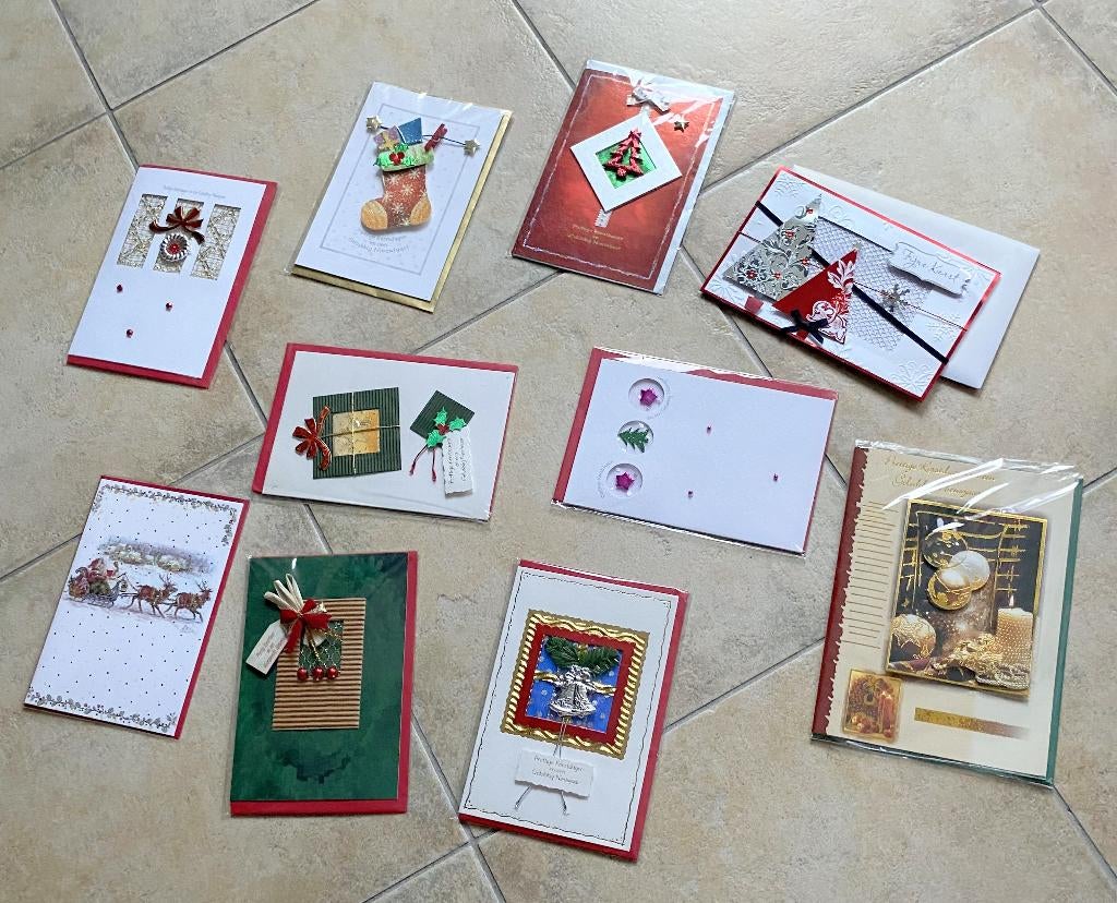 verzameling nieuwe dubbele luxe Kerstkaarten, met envelop, Ophalen of Verzenden, Nieuw