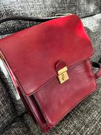 HANDTASJE MET DRAAGRIEM 3VAKS EN RITSVAK 22/24/12CM (foto's), Ophalen of Verzenden, Zo goed als nieuw, Rood, Handtas