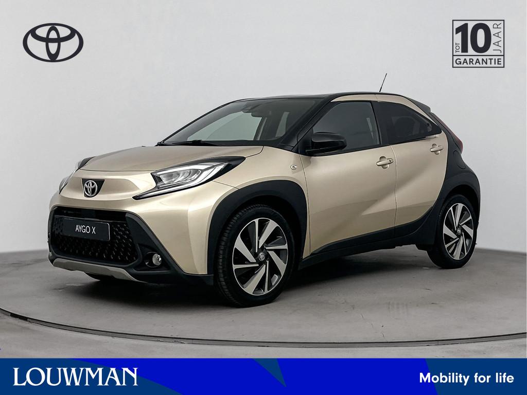 Toyota Aygo X 1.0 VVT-i S-CVT Premium Limited | Lichtmetalen, Auto's, Toyota, 12 maanden, Gebruikt, Zwart, Leder en Stof