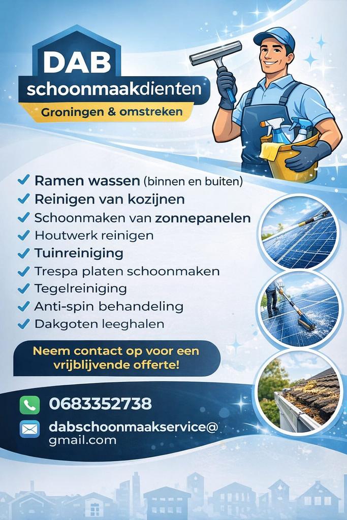 Zoekt u een betrouwbare glazenwasser, HBO, Vanaf 10 jaar, Vast contract