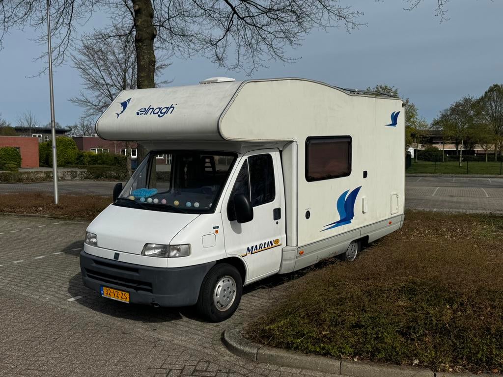 Elnagh Marlin – Fiat Ducato alkoofcamper wit., Caravans en Kamperen, Campers, Alkoof, Fiat, Koelkast, Particulier