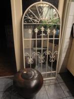 grote spiegel met franse lelies massief metaal, Antiek en Kunst, Ophalen