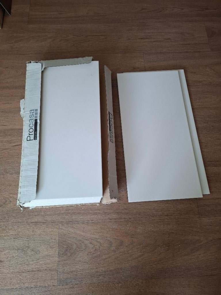 11 witte wandtegels 30x60 cm, Ophalen, Nieuw, Steen, Overige typen