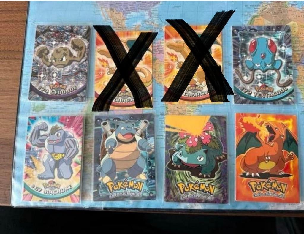Topps Pokémon First Edition kaarten - Charizard, Blastoise, Ophalen of Verzenden, Zo goed als nieuw, Meerdere kaarten