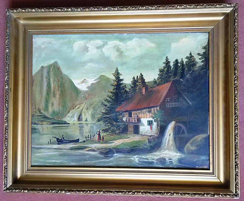 landschap schilderij, Ophalen of Verzenden