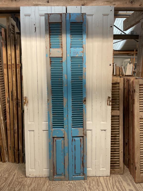 Nr. L867 blauwe louvre luiken, Doe-het-zelf en Verbouw, Deuren en Horren