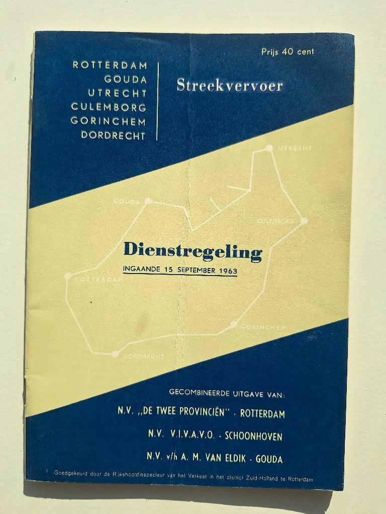 DE TWEE PROVINCIEN DIENSTREGELING INGAANDE - 15 SEPT. 1963, Verzamelen, Spoorwegen en Tramwegen, Ophalen of Verzenden, Gebruikt