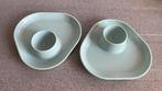 Eierdopjes lichtblauw retro melamine Ornamin, Ophalen of Verzenden, Zo goed als nieuw