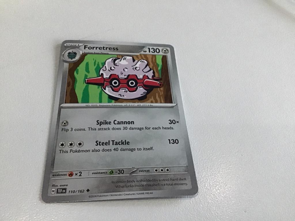 Pokémon Kaart: Forretress 110/162 - TEF EN, Ophalen of Verzenden, Zo goed als nieuw, Losse kaart