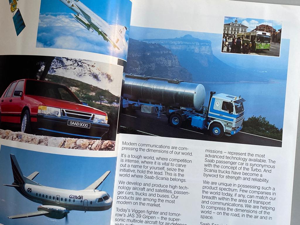 Bijzondere Saab - Scania Saab Aircraft (Saab AB) brochure, Verzamelen, Ophalen of Verzenden, Zo goed als nieuw, Boek of Tijdschrift