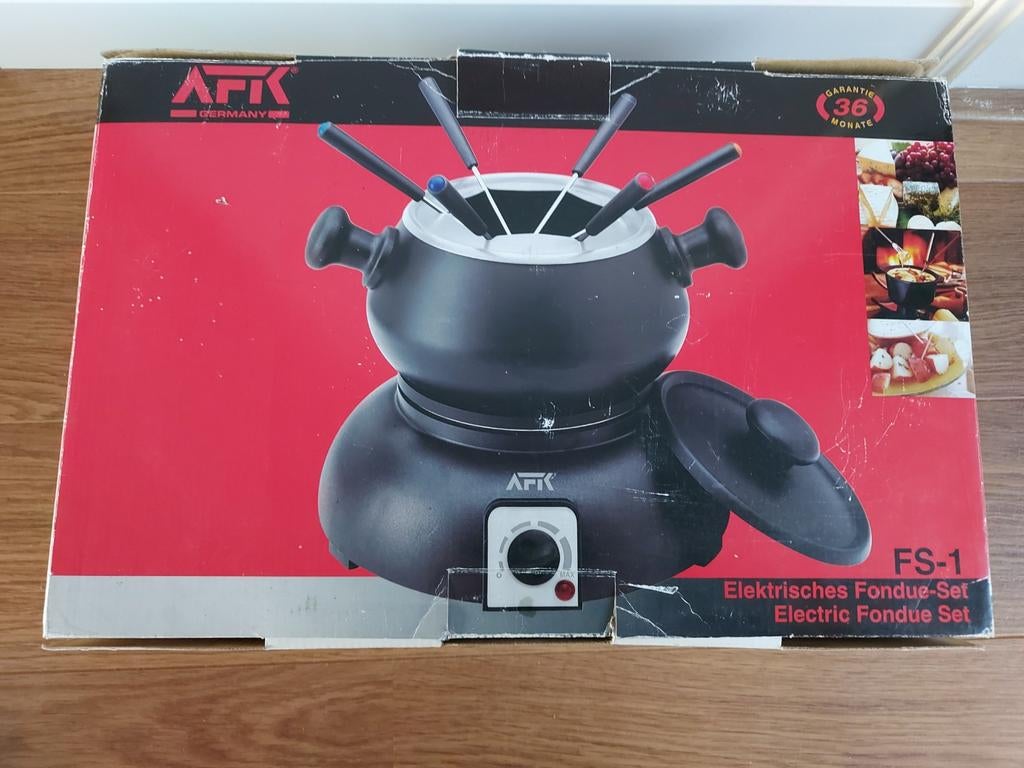 AFK elektrische fondueset. Z.g.a.n., Witgoed en Apparatuur, Ophalen of Verzenden, Zo goed als nieuw, Elektrisch, Fondueset