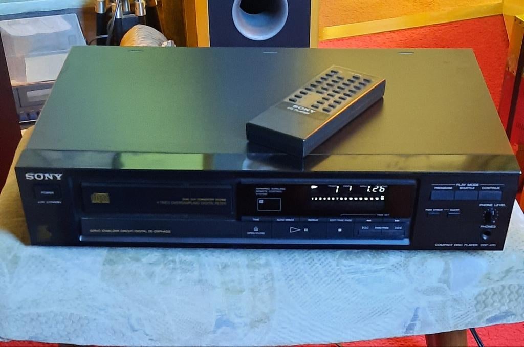 Te koop Sony cdp470 met orginele afstandbediening ✅️, Audio, Tv en Foto, Cd-spelers, Ophalen, Sony