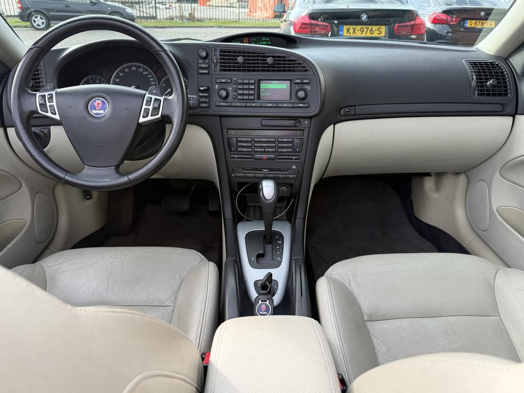 Saab 9-3 Cabrio 1.8t Vector ✅ Leer ✅ Stoelverwarming ✅, Gebruikt, Beige, 4 cilinders, Bedrijf