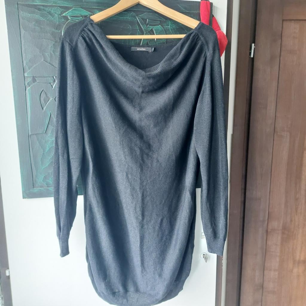 Donkergrijze trui met lange mouwen L, Promiss, Zwart, Maat 46/48 (XL) of groter, Ophalen of Verzenden