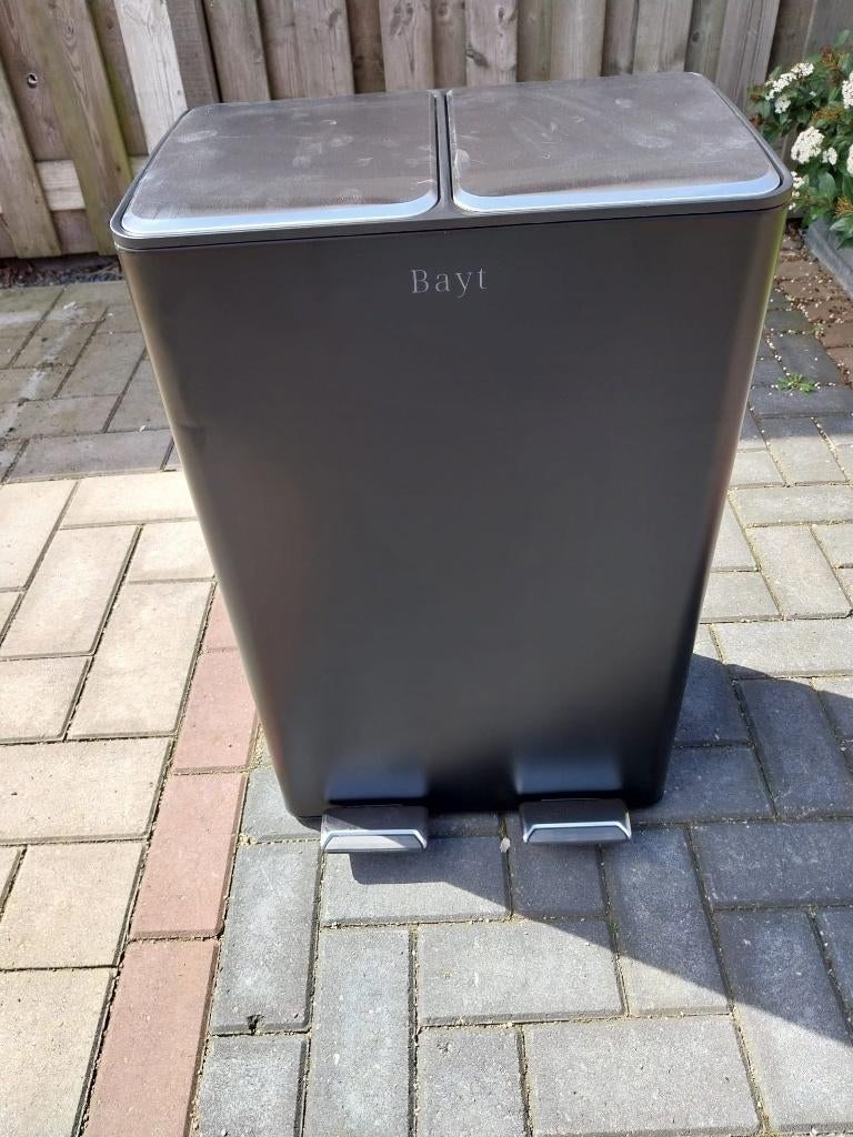 Bayt Prullenbak - Prullenbak 60 Liter (2x30), Kunststof, 50 tot 75 cm, Nieuw, Ophalen of Verzenden